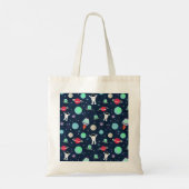 Tote Bag Illustration de motif spatial (Dos)