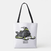 Tote Bag Illustration de motoneige (Dos)