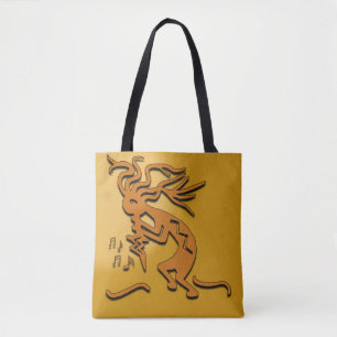 Tote Bag Illustration de musicien de Kokopelli