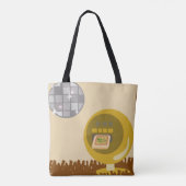Tote Bag Illustration de musique rétro super de huit jours (Dos)