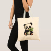 Tote Bag Illustration de panda de dessin animé (Devant (produit))