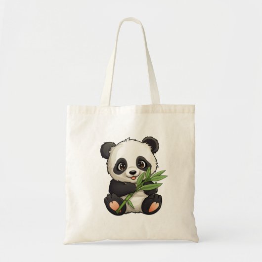 Tote Bag Illustration de panda de dessin animé (Devant)
