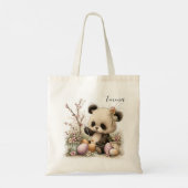 Tote Bag Illustration de Panda de Pâques mignon (Dos)