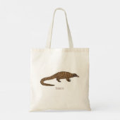 Tote Bag Illustration de pangolin à queue longue (Dos)
