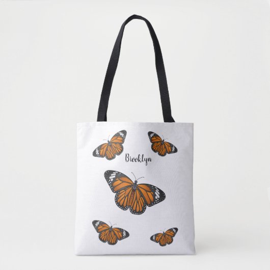 Tote Bag Illustration de papillon monarque (Devant)