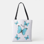 Tote Bag Illustration de papillons Morpho (Dos)