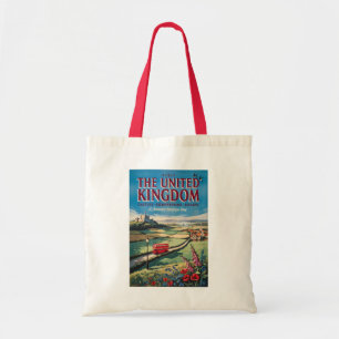 Tote Bag Illustration de paysage du Royaume-Uni Art de voya