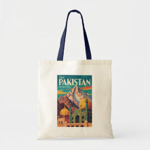 Tote Bag Illustration de paysage pakistanais Art de voyage