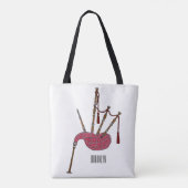 Tote Bag Illustration de pipes (Dos)