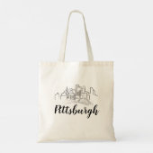 Tote Bag Illustration de Pittsburgh Skyline (Dos)