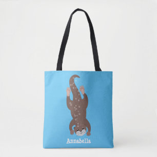 Tote Bag Illustration de plongée de loutre mignonne