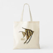 Tote Bag illustration de poisson ange de dessin animé (Dos)