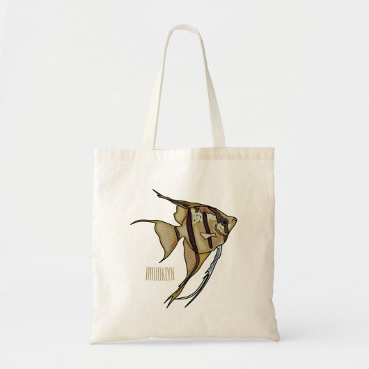 Tote Bag illustration de poisson ange de dessin animé (Devant)