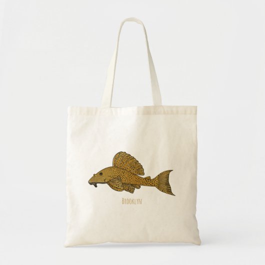 Tote Bag Illustration de poisson Pleco (Devant)