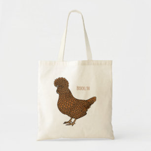 Tote Bag Illustration de poulet à la polis chamois