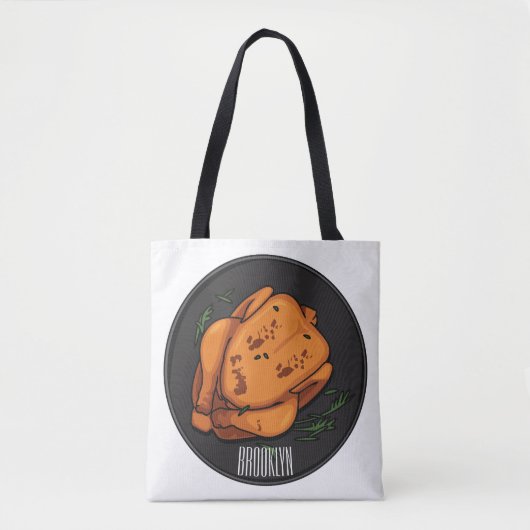 Tote Bag Illustration de poulet rôti (Devant)