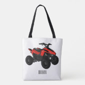 Tote Bag Illustration de Quad bike atv (Dos)