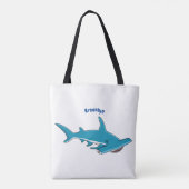 Tote Bag Illustration de requin marteau (Dos)