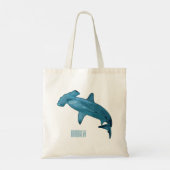 Tote Bag Illustration de requin marteau (Dos)