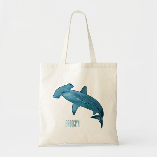 Tote Bag Illustration de requin marteau (Devant)