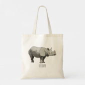 Tote Bag illustration de rhinocéros de Java de dessin animé (Dos)