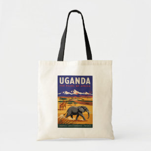 Tote Bag Illustration de safari en Ouganda Art de voyage vi