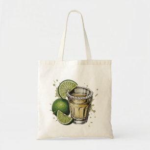 Tote Bag Illustration de shot de tequila au bord salé avec