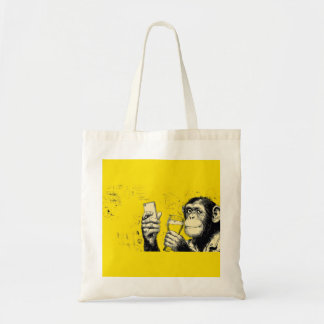 Tote Bag Illustration de singe drôle prenant un selfie – Ch