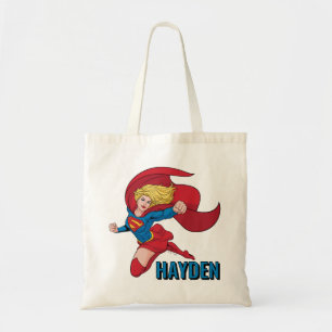 Tote Bag Illustration de Supergirl volant vers le haut