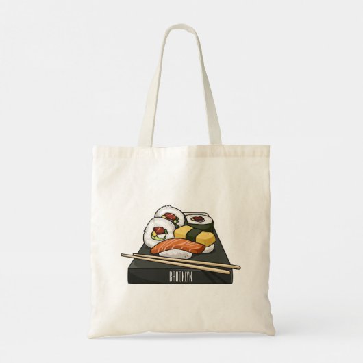 Tote Bag Illustration de sushi (Dos)