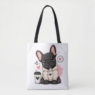 Tote Bag Illustration de sweat-shirt de Bouledogue Français
