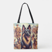 Tote Bag Illustration de Tervuren en Belgique vintage (Dos)