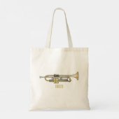 Tote Bag Illustration de trompette (Dos)