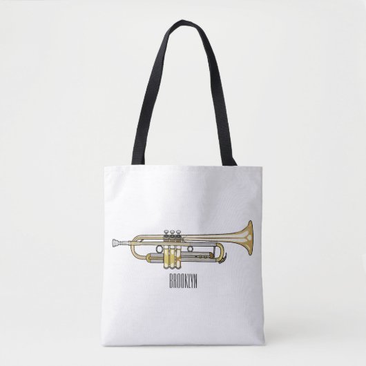 Tote Bag Illustration de trompette (Devant)