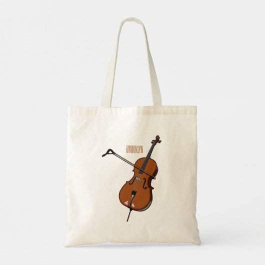 Tote Bag Illustration de violoncelle (Dos)