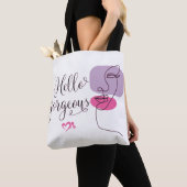 Tote Bag Illustration de visage magnifique Hello (De près)