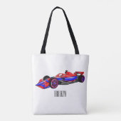 Tote Bag Illustration de voiture de course professionnelle (Dos)