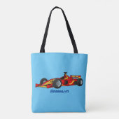 Tote Bag Illustration de voitures de course à grande vitess (Dos)