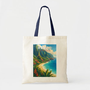 Tote Bag Illustration de voyage à Hawaii Art vintage