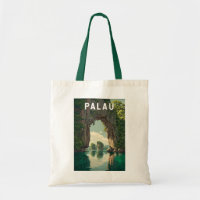 Illustration de voyage à Palaos style vintage