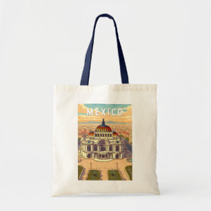 Tote Bag Illustration de voyage artistique vintage du Mexiq