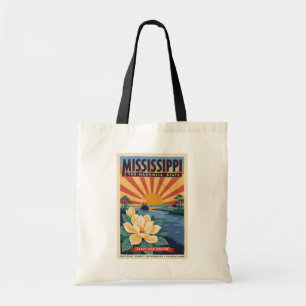 Tote Bag Illustration de voyage d'art vintage de l'État du