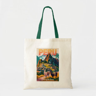 Tote Bag Illustration de voyage de Machu Picchu au Pérou Ar