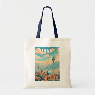 Tote Bag Illustration de voyage en Iran Art Vintage