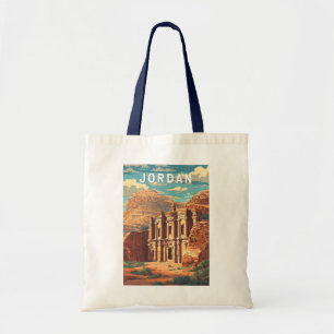 Tote Bag Illustration de voyage en Jordanie vintage