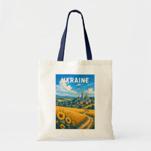Tote Bag Illustration de voyage en Ukraine Art vintage