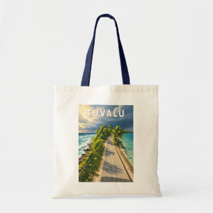 Tote Bag Illustration de voyage vintage de Tuvalu