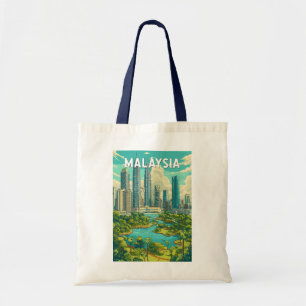 Tote Bag Illustration de voyage vintage en Malaisie
