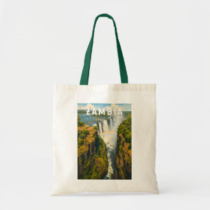 Tote Bag Illustration de voyage vintage sur la Zambie