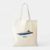 Tote Bag Illustration de yacht (Dos)